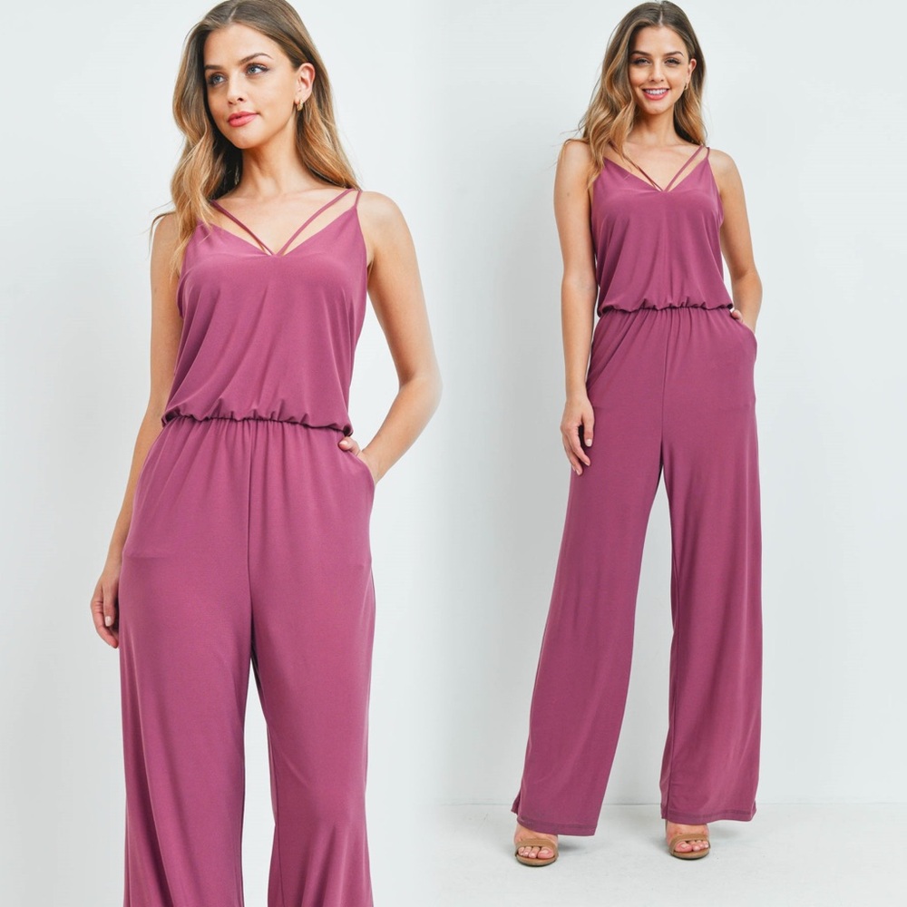 Stylish Purple Sleeveless Jumpsuit - Picture 10 of 10